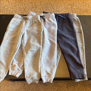 Kids Gray and Navy Jogger Pants Set XS 4-6